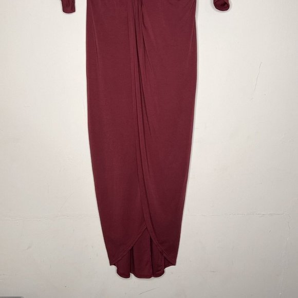 ASTR The Label Womens Burgundy Maxi Dress Size Medium - Picture 3 of 9